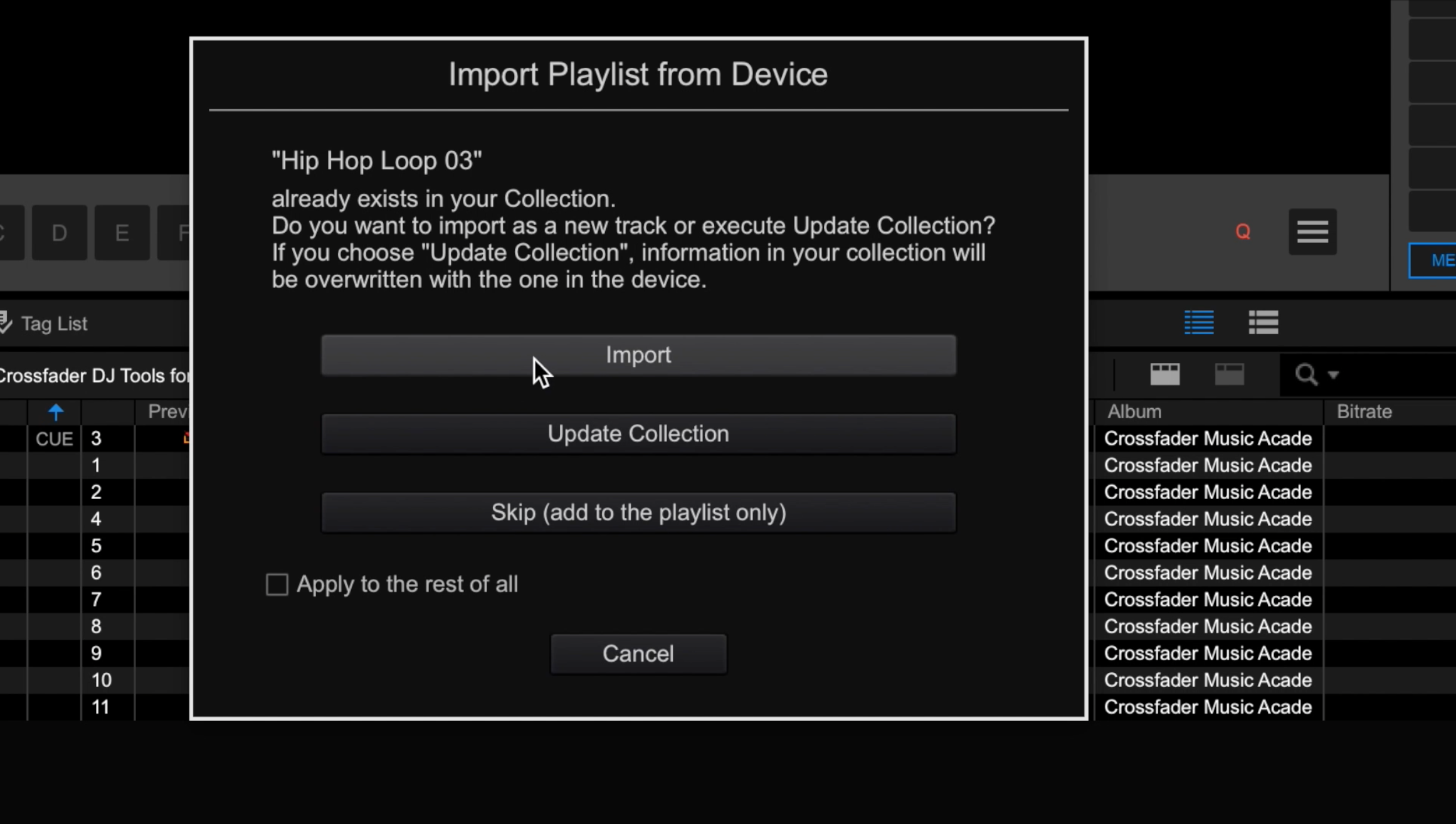 import from usb to rekordbox