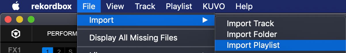 Importing to Rekordboc