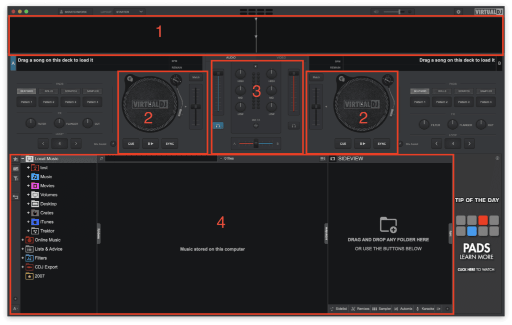 virtual dj interface