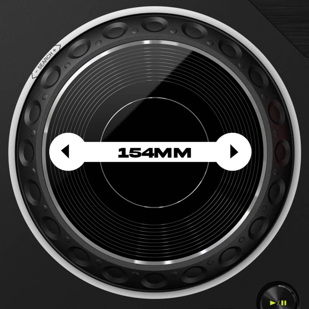ddj-rev1 jog wheel size