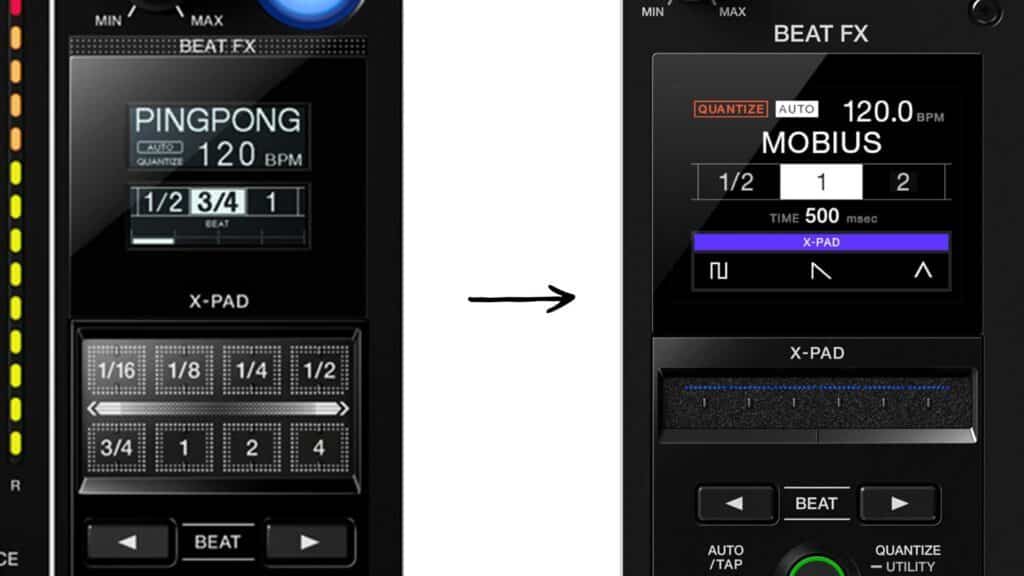 djm a9 effects and x pad