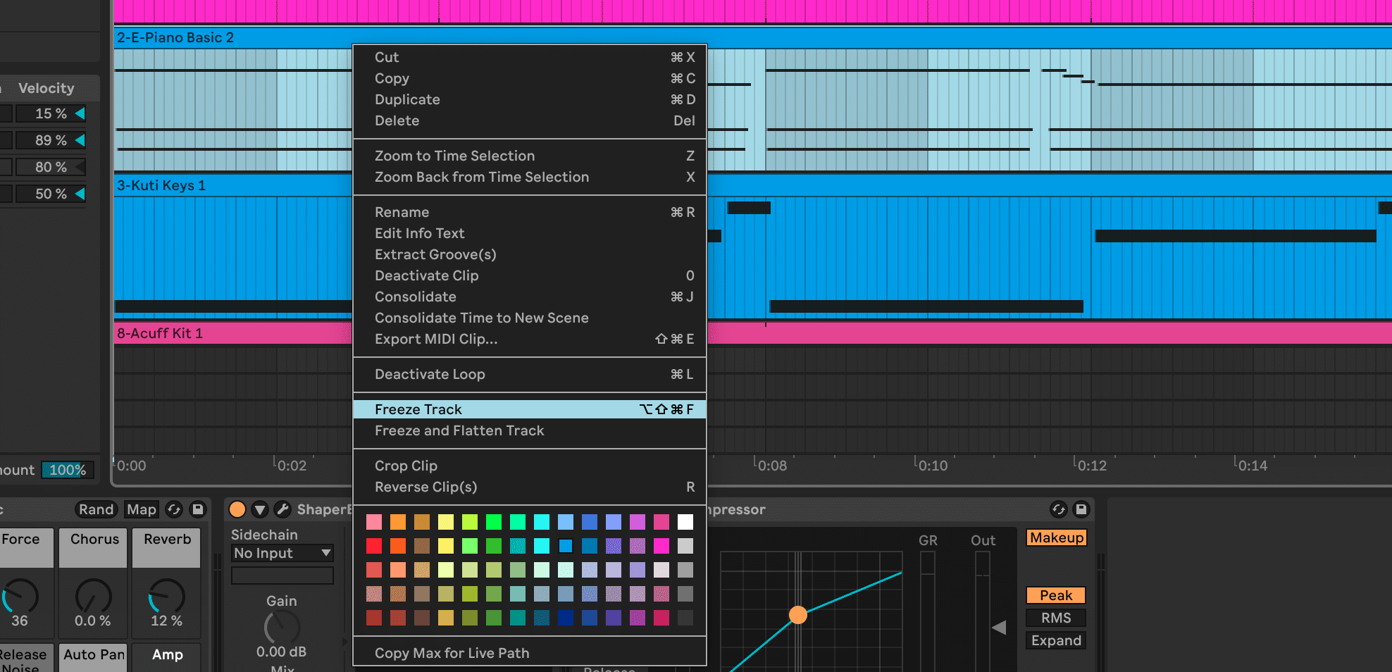 Ableton Freeze Track